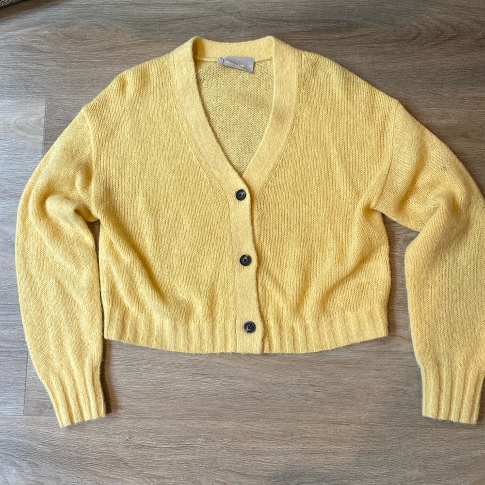 Everlane Alpaca V-neck cropped cardigan